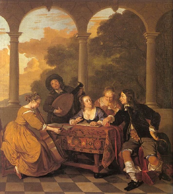 Musical Party on a Terrace, Loo, Jacob van